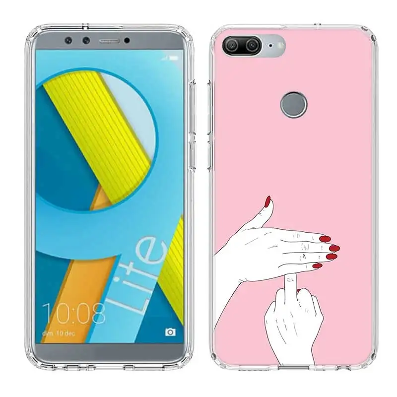 Beautiful Woman's Hand Soft TPU Print Hull Case For Huawei Honor 8X MAX 8 9 10 lite 7 7X 6X V9 Play V20 Frosted Fundas Cover |