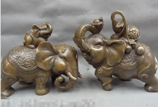Ymying 1025 +++++++ 8 &quotкитайская Бронзовая медная Богатство YuanBao Fu Тыква слон семейная