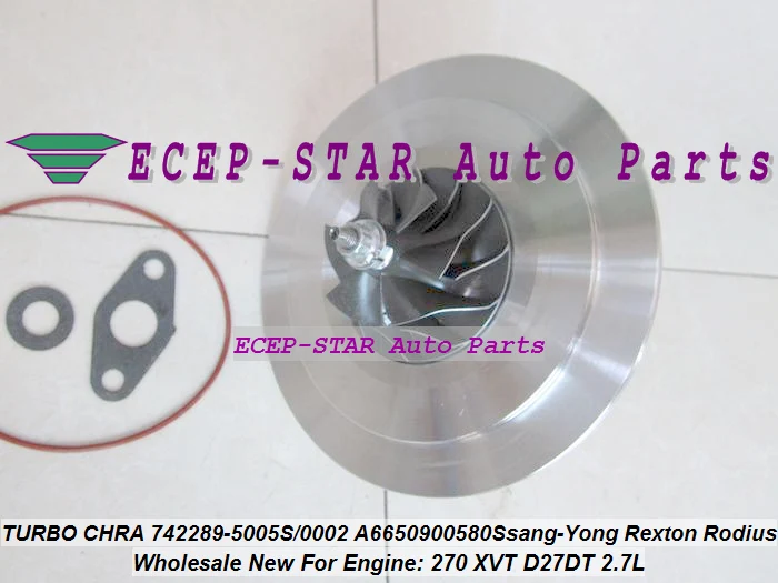 Турбо картридж CHRA core 742289 5005S 0004 A6650900580 A6650900480 A6650901580 для Ssang Yong Rexton Rodius D27DT|turbo