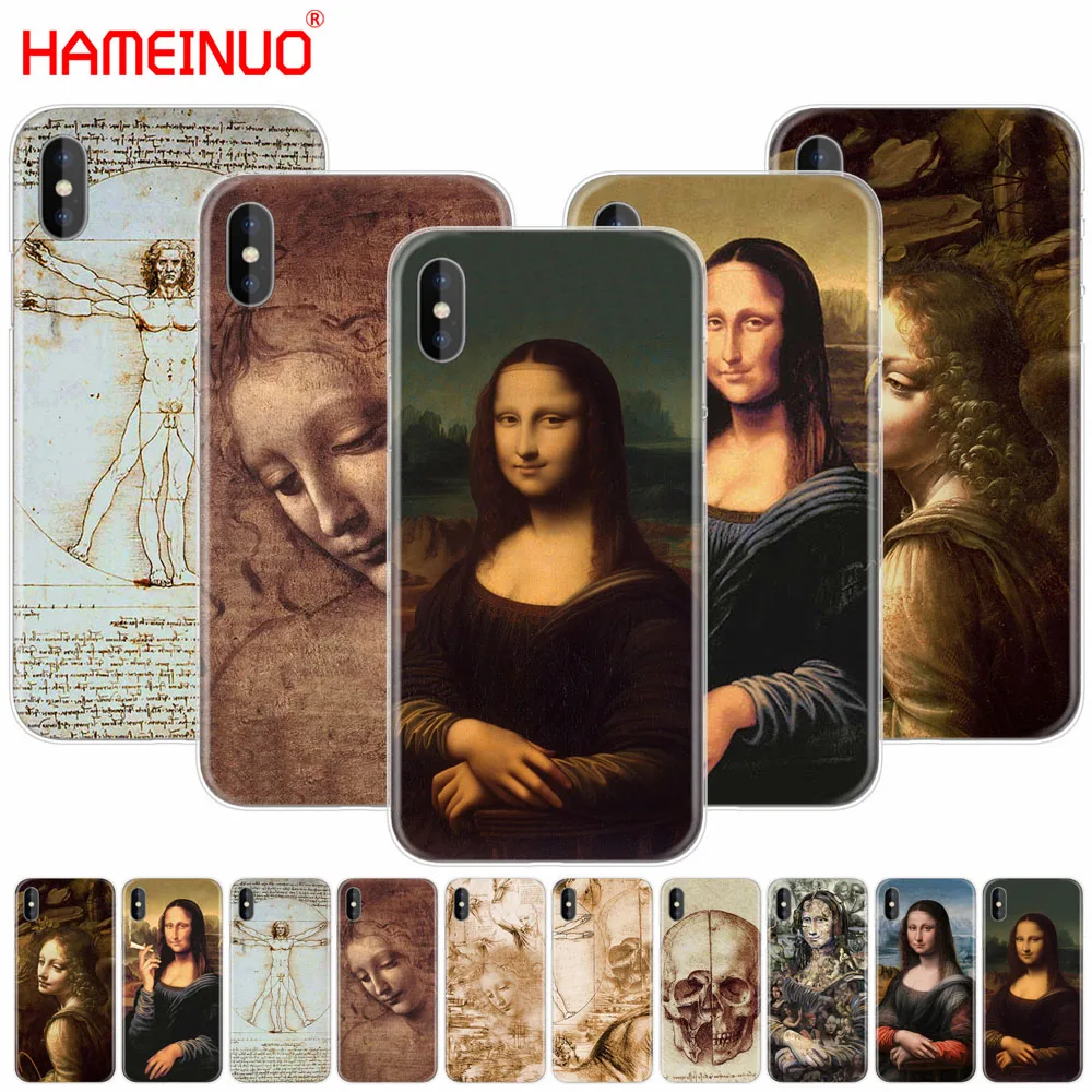 HAMEINUO Мона Лиза Леонардо да Винчи сотовый телефон чехол для iphone X 8 7 6 4 4s 5 5s SE 5c 6s
