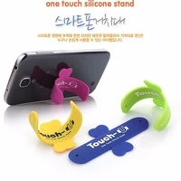 universal one touch silicone stand finger rings mini portable phone holder for iphone 7 6 5s samsung tiske tablet stand