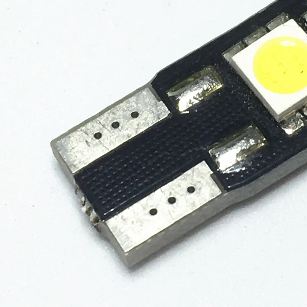 2 шт. яркие двойные ножи без ошибок edge T10 LED 6 SMD 5050 светодиодный 194 168 W5W Canbus лампы для