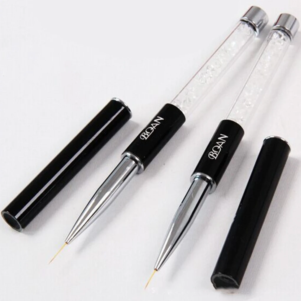 Кристалл акриловый дизайн ногтей кисточки для геля живопись линия кисть с ручкой