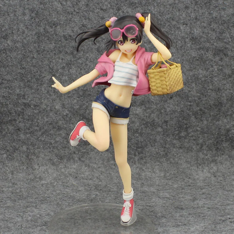 Free Shipping 8&quot Love Live! Anime Yazawa Nico Picnic Girl Ver. Boxed 20cm PVC Action Figure Collection Model Doll Toys Gift | Игрушки и