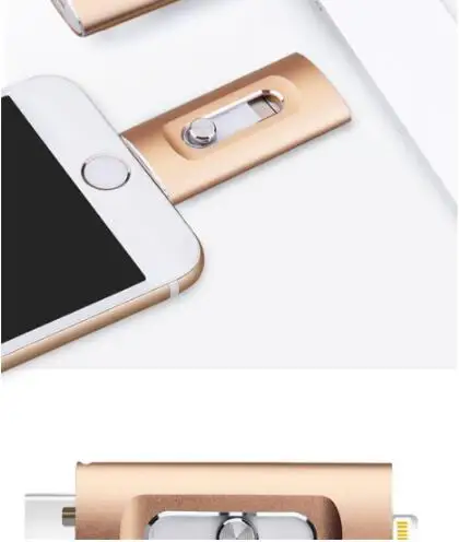 Новый iOS USB флэш накопитель 3 в 1 OTG 32 ГБ/64 Гб/128 ГБ/256 ГБ Pendrive металлический 64 для iPhone