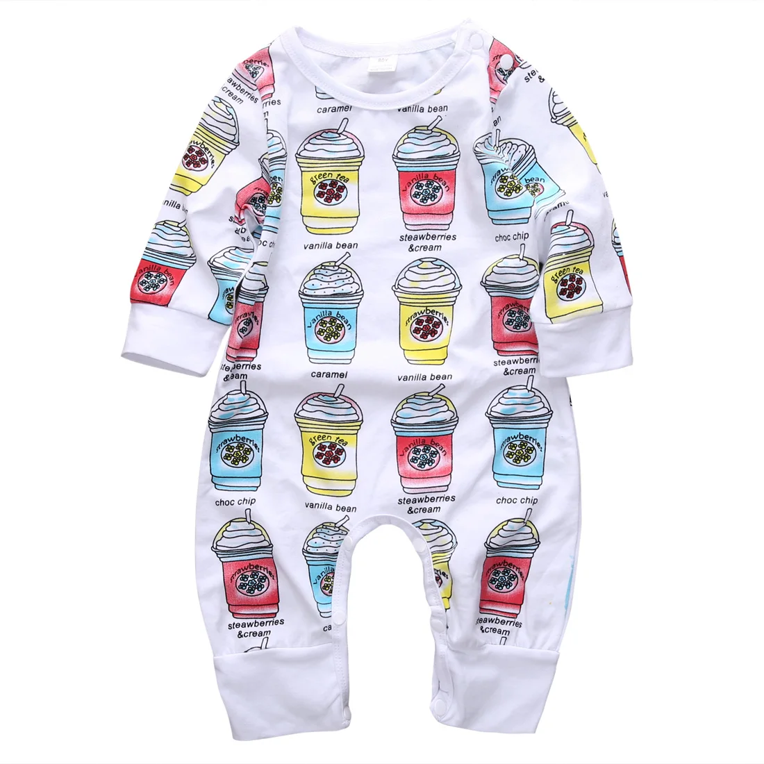 Комбинезон унисекс с длинным рукавом на флисе|baby romper long|footed romperunisex baby clothes |