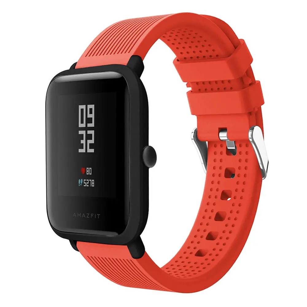 20 мм ремешок для часов Huami Amazfit Bip Youth Замена BIT Lite наручный браслет Мягкий силикон |
