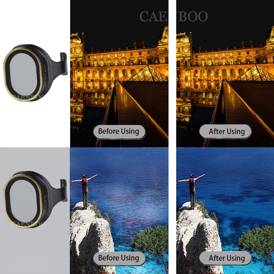 Фильтр для дрона CAENBOO фильтр UV CPL Polar Polarizing ND4 ND8 ND16 ND32 набор фильтров нейтральной