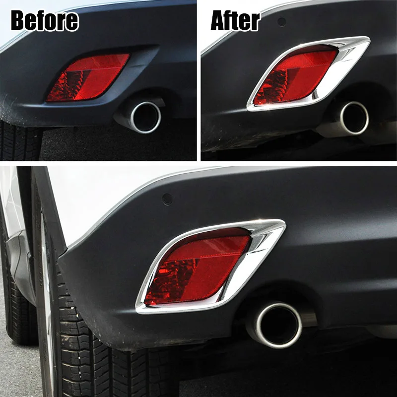 Для Mazda Cx 5 Cx5 KE 2012 2013 2014 2015 2016 хромированный задний бампер отражатель
