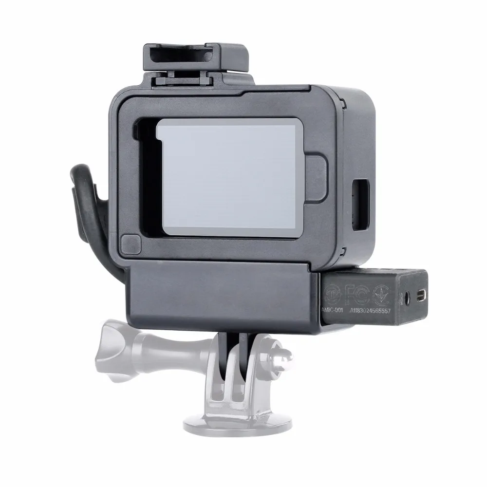 Go Pro Vlogging Корпус чехол рамка крышка с холодным башмаком крепление для GoPro Hero 7 6 5 к Rode Videomico Boya BY-MM1 микрофон