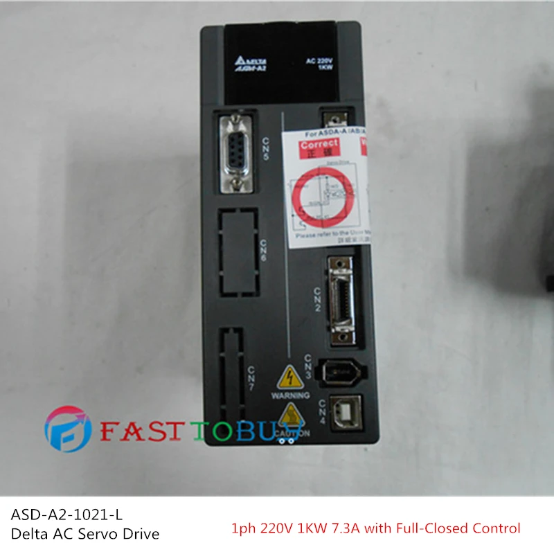 ASD-A2-1021-L Delta AC Servo Drive 1ph 220В 1KW 7.3A с полным закрытым управлением | Строительство и