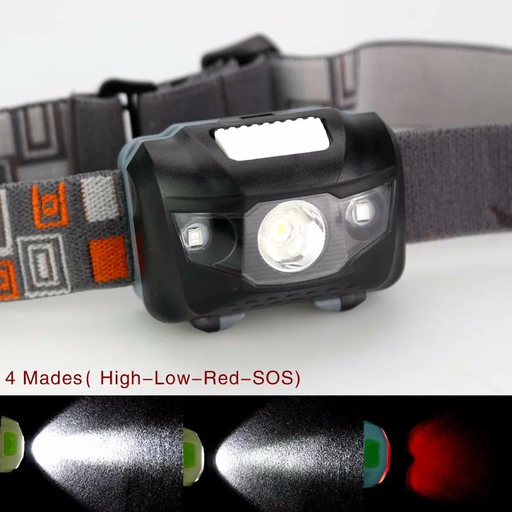 Светодиодный налобный фонарь с 4 режимами светодиодный светильник-вспышка