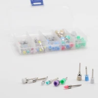 100pcs dental nylon latch flat polishing prophy brushes cups kits mixed color oral teeth clean brush dentist tools