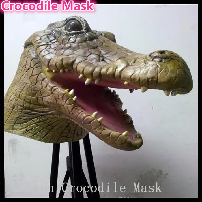 

New Full Face Carnival Celebrations Party Crocodile Mask FULL OVERHEAD FUNNY ADULT LATEX RUBBER WILDLIFE ANIMAL FANCY DRESS MASK