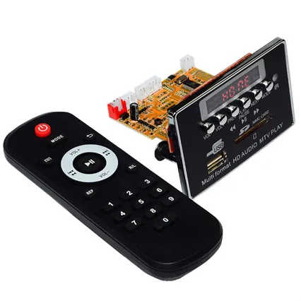 Блок питания 12 В плата видеодекодера Bluetooth 4 2 RM / RMVB FLAC APE BTMP4 MP3 JPEG ПЗУ AUX U disk и TF USB