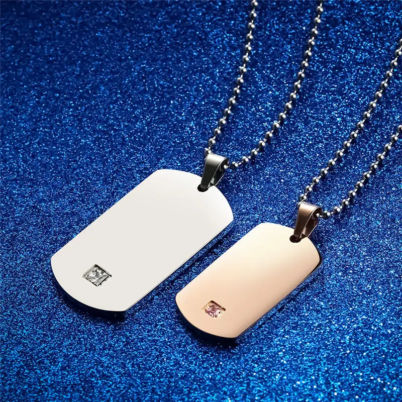 V. Ya Dog Tag военные армейские Жетоны ювелирные изделия лазерное пользовательское имя выгравированный логотип для мужчин и женщин кулон ожерелье из нержавеющей стали Прямая поставка