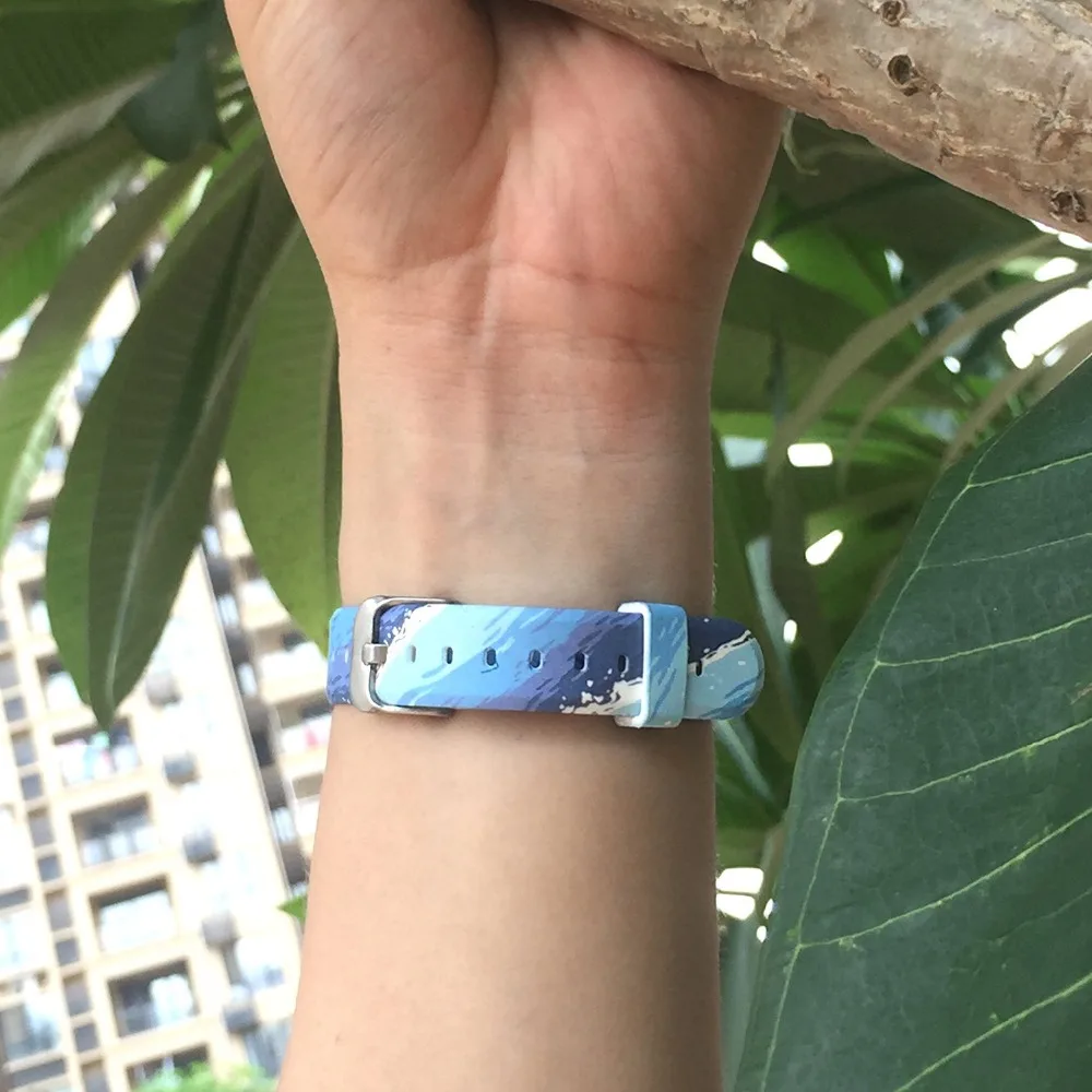 Сменные эластомерные ленты Fitbit Alta HR резиновые браслеты с цветочным принтом