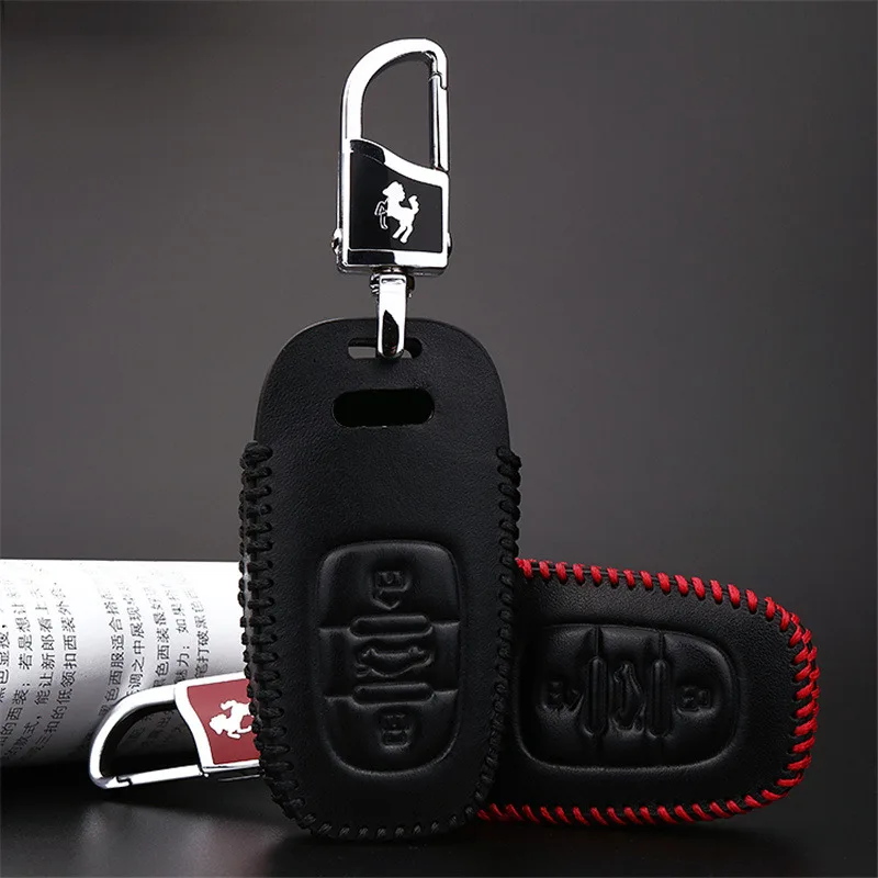 Чехол для ключа Audi из натуральной кожи A6 C6 A2 A3 A4 B9 B5 B6 B7 B8 A5 Q5 Q7 умный держатель