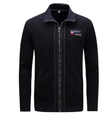 Autumn And Winter Male Cotton Long Sleeved Cardigan Jacket Blacl/Denim Blue Mens Thick Turn Down Coats Chaquetas Hombre J2452 | Мужская