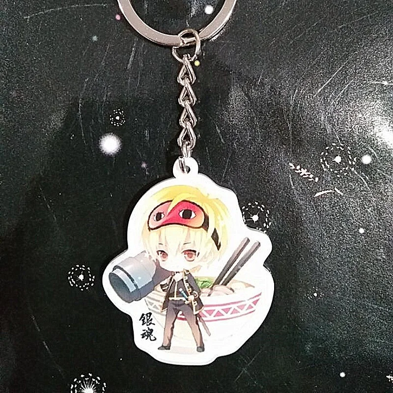 Брелок для ключей из аниме GINTAMA с серебряной душой Takasugi Shinsuke Gintoki Kagura Sadaharu