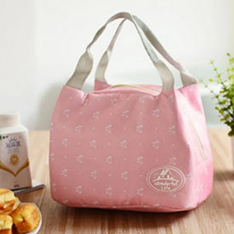 

Leisure Portable Thermal Insulated Lunch Bag Lunchbox Lady Carry Food Tote New Lunch Bag Floral