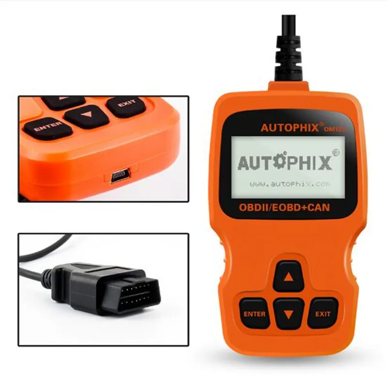 Новый автомобиль сканер универсальный AUTOPHIX OM123/OM121 OBD OBD2 EOBD может Диагностика