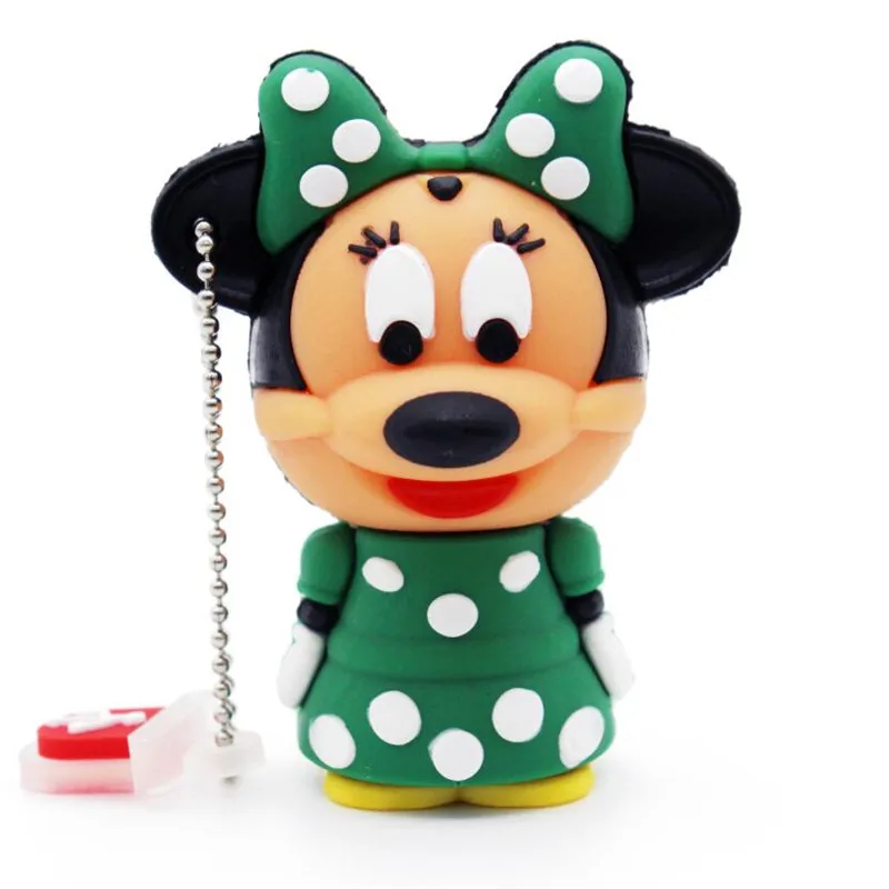 Green SHANDIAN minnie mouse Memory stick мультяшный флеш-накопитель 8gb pendrives 32g 64G mikey usb флеш-накопитель 16g usb мышь стильная цепочка для ключей - Цвет: Green