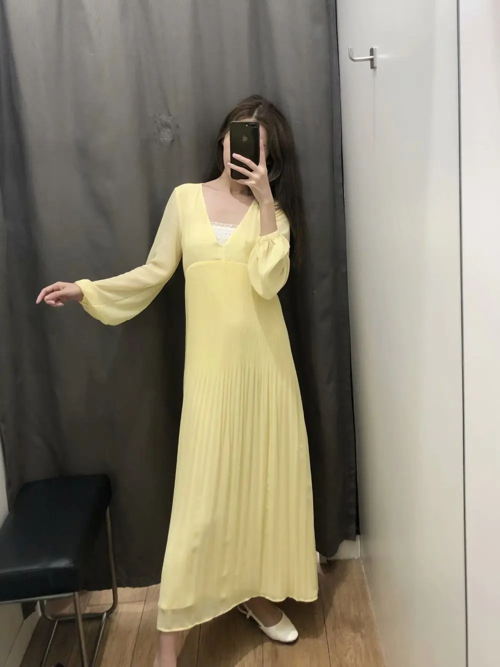 19 za зимнее женское платье со складками шифоновое vestidos Женское Платье макси с