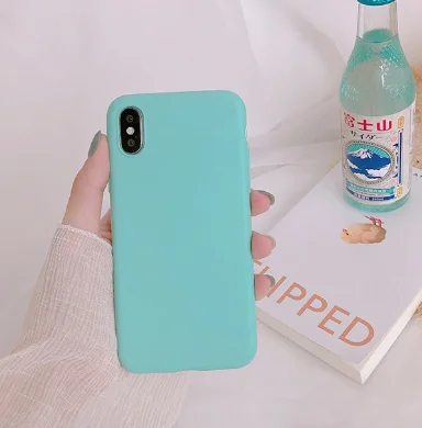 Gimfun Solid Candy Color Soft Tpu Case for Iphone 7 7plus Anti Shock Yellow Pink Simple Silicone 6 6s 8 X Cover |