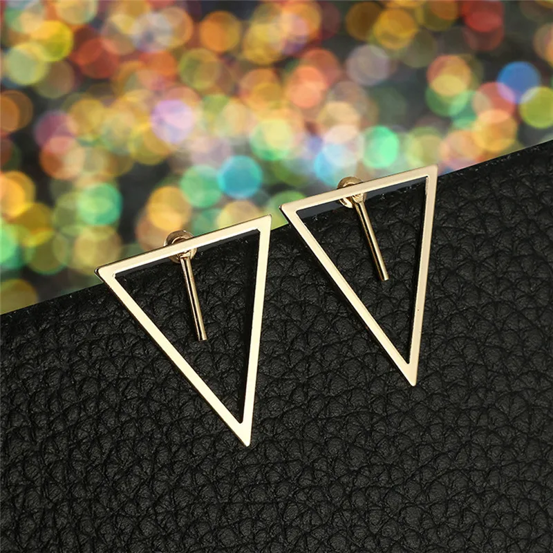 Personality Geometric Jewelry Hollow Out Inverted Triangle Fashion Earring Gift For Women Girls #290941 | Украшения и аксессуары
