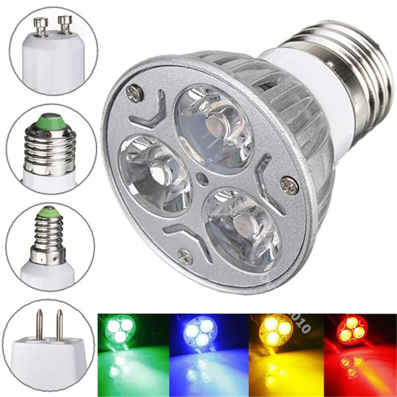Smuxi GU10 3W 3 LED Энергосберегающий Точечный светильник прожектор лампа цвет 220В AC|bulb