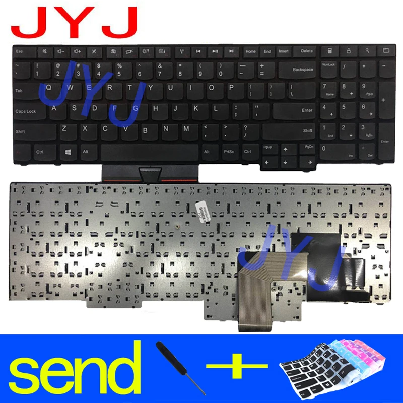 New laptop Keyboard For Lenovo Thinkpad E530 E530C E535 E545 04Y0301 04W2480 04W2443 0C01700sparent protective film | Компьютеры и
