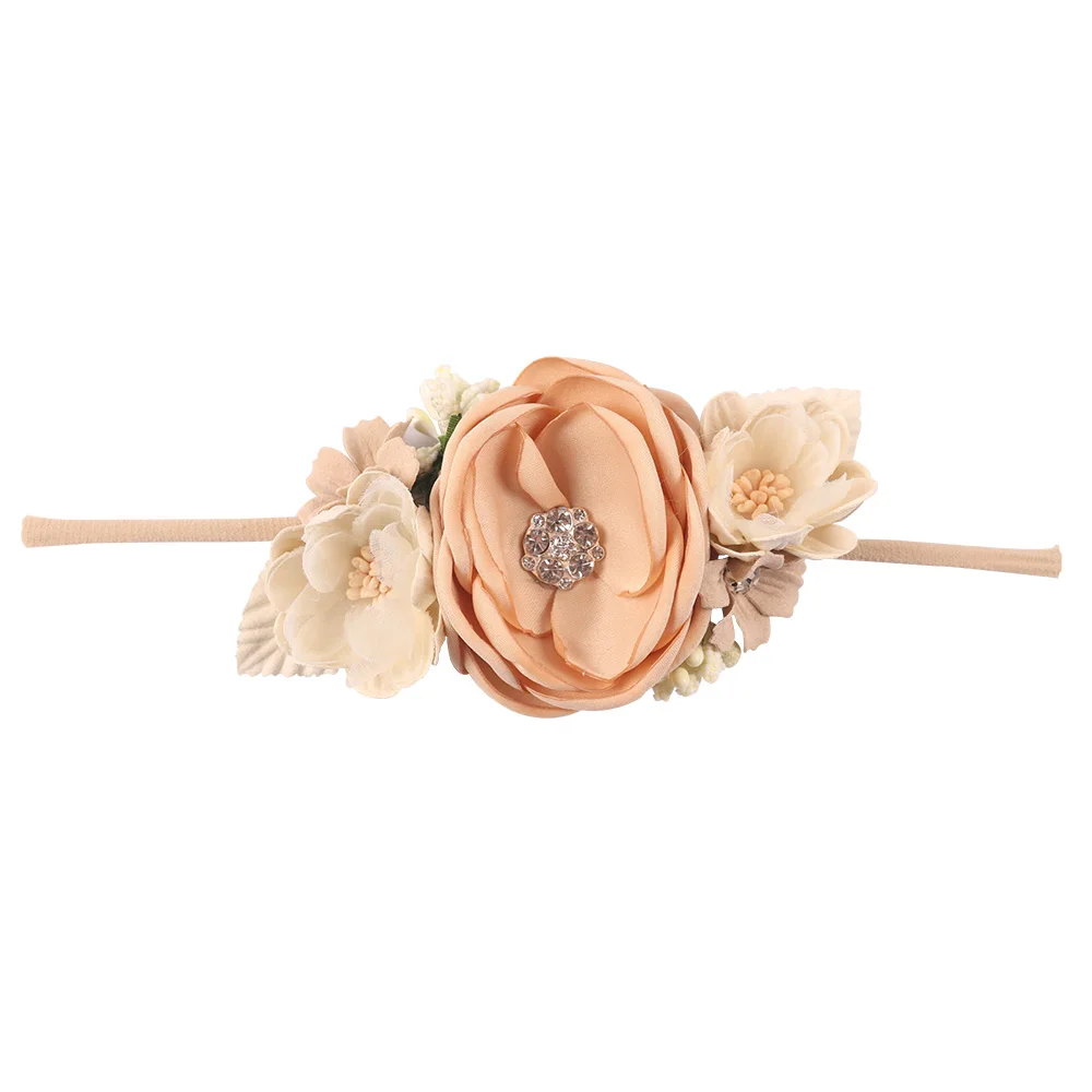 Newborn Headwear Kids Flower Headband Hemp Rope Tie Hair Bands Girl Felt Scarf Headmade Accessories For Children |