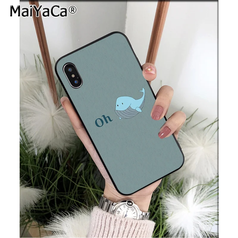 Силиконовый мягкий черный чехол MaiYaCa для iPhone X XS MAX 6 6S 7 7plus 8 8Plus 5 5S XR|Чехлы-накладки|