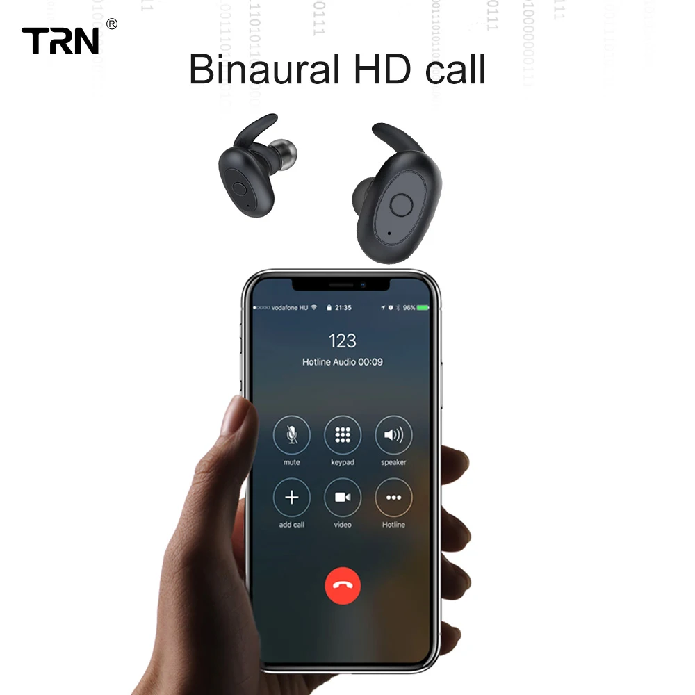 TWS наушники с шумоподавлением и зарядным футляром|Телефонные гарнитуры| |