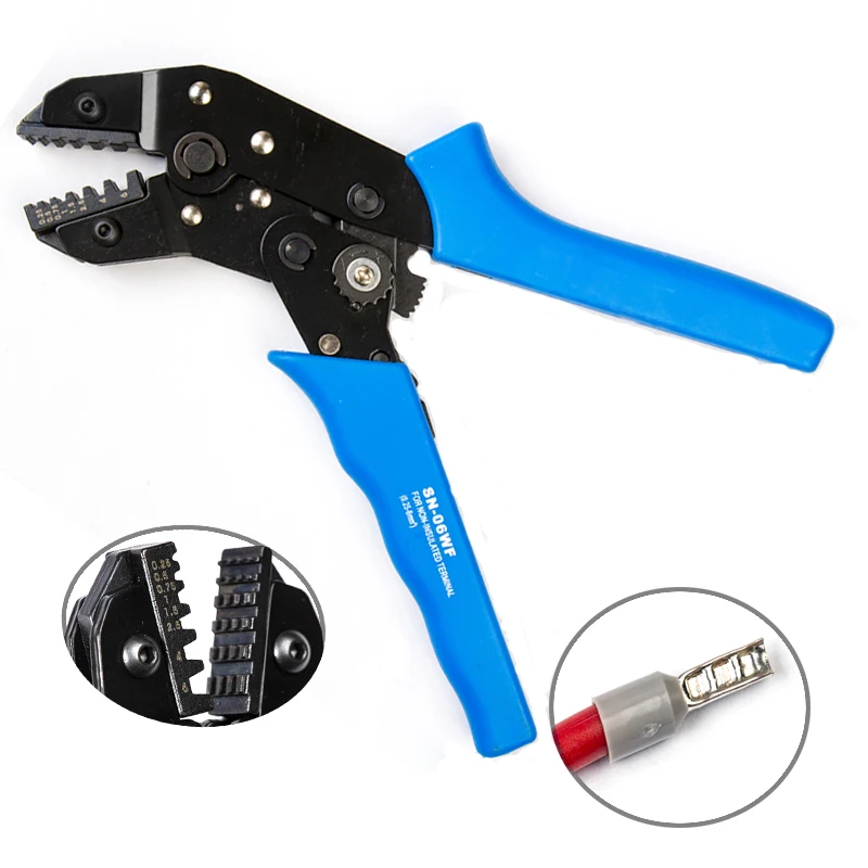 

ZENHOSIT SN-06WF Crimping Pliers Durable Ratcheting Network Crimper Tools for 0.25-6mm2 Cable Clamp Locking Terminals
