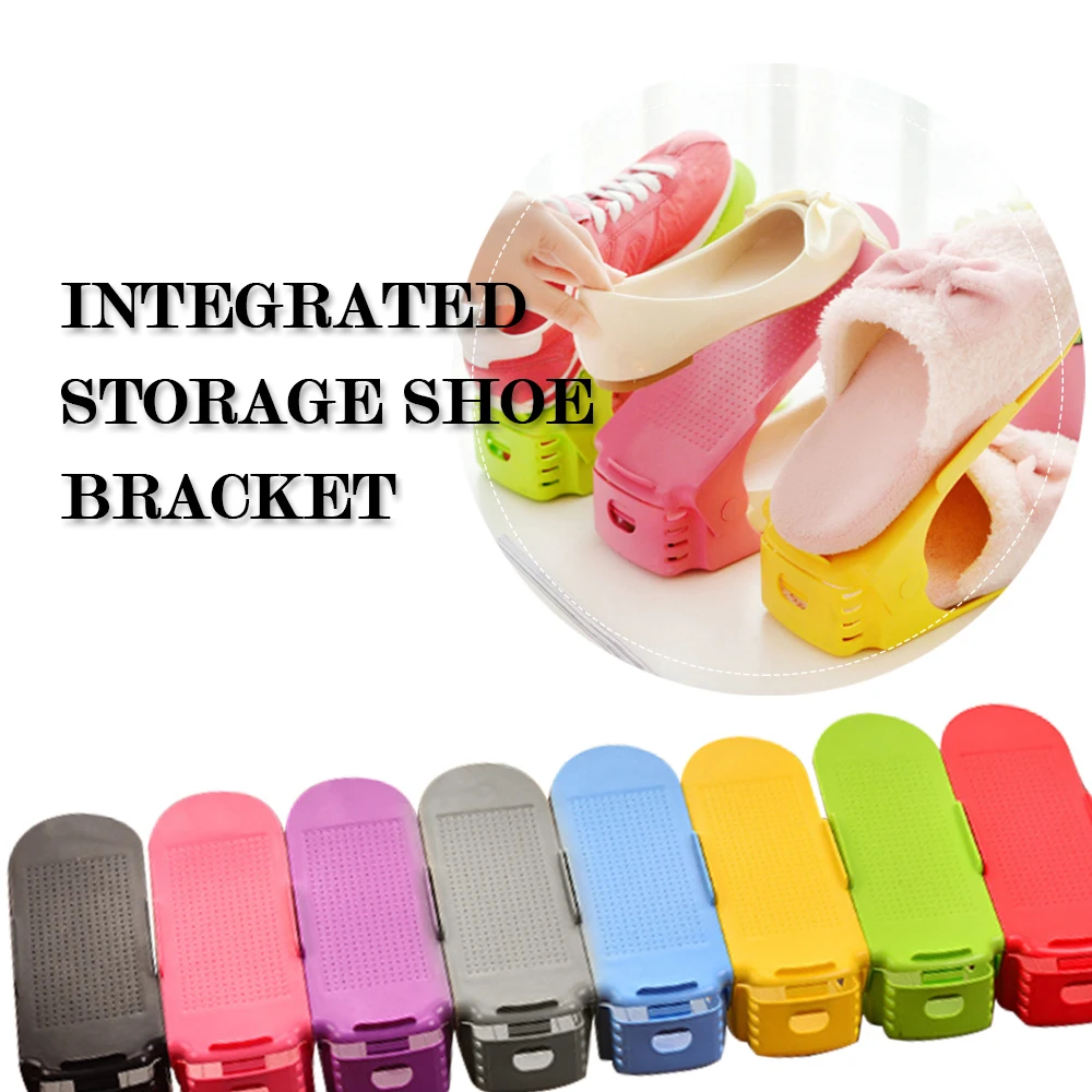 Пластиковые регулируемые стеллажи для обуви 1 шт. органайзер хранения домашний