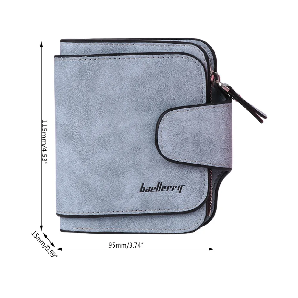 Baellerry Модные женские и девичьи ID Кредитные держатель для карт Портмоне кошелек с карманами короткий кожаный кошелек