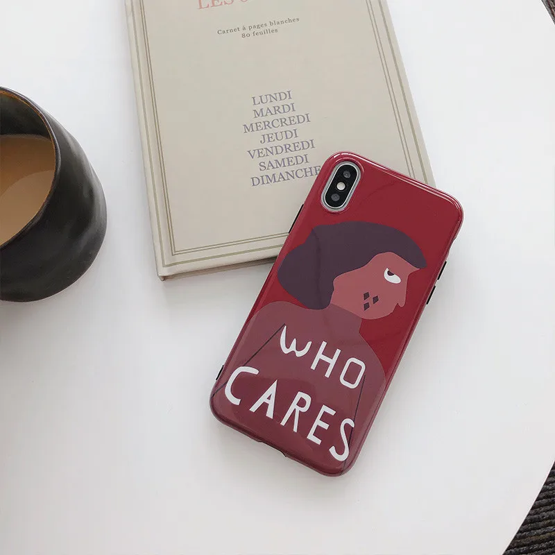 Ретро искусство абстрактный корейский девушка чехол для iPhone X XS Max XR 7 Puls 6 6S 8 Plus