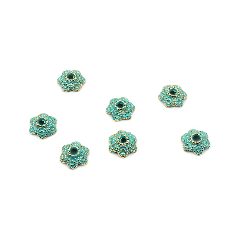 50 шт./лот винтажные колпачки из цинкового сплава с покрытием для цветов