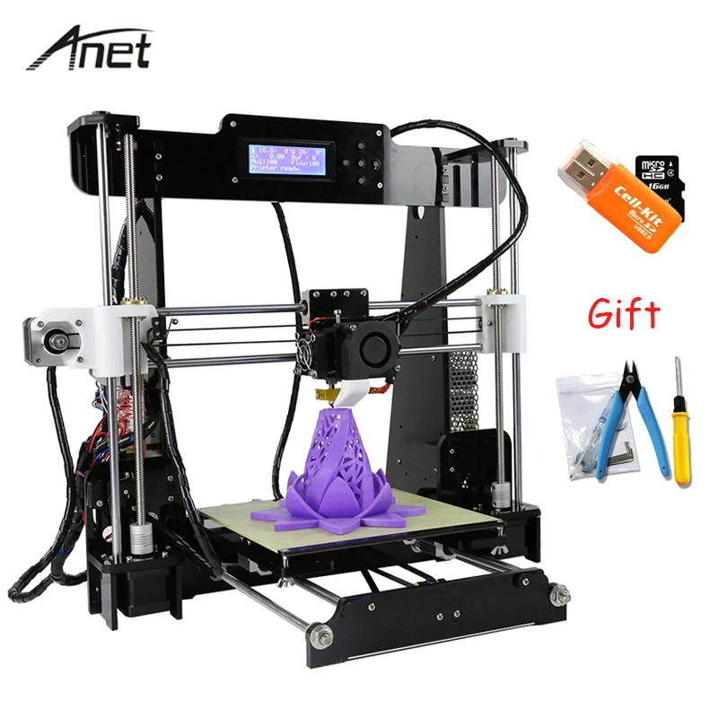 Anet Upgrade автоматическое выравнивание A6 A8 Impresora 3d принтер Reprap i3 imprimante 3D DIY комплект