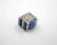 special wholesale new terminal hot sell usb 3 0 socket type a base 90 double usb interface connector 1pcs for russia