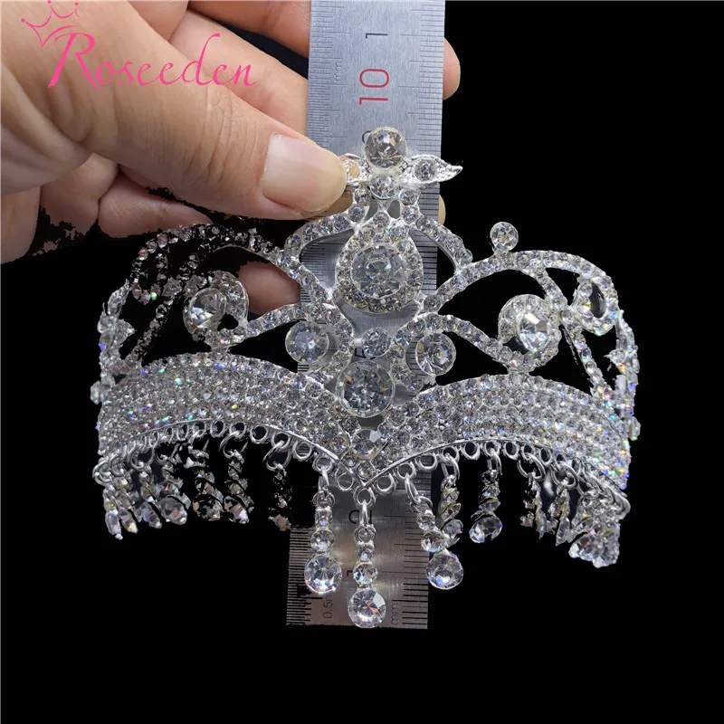 

Wedding Crowns Tiaras Frontlet Water Drop Rhinestones Pearl Pageant Wedding Hair Accessories For Bridal Party Jewelry RE3426