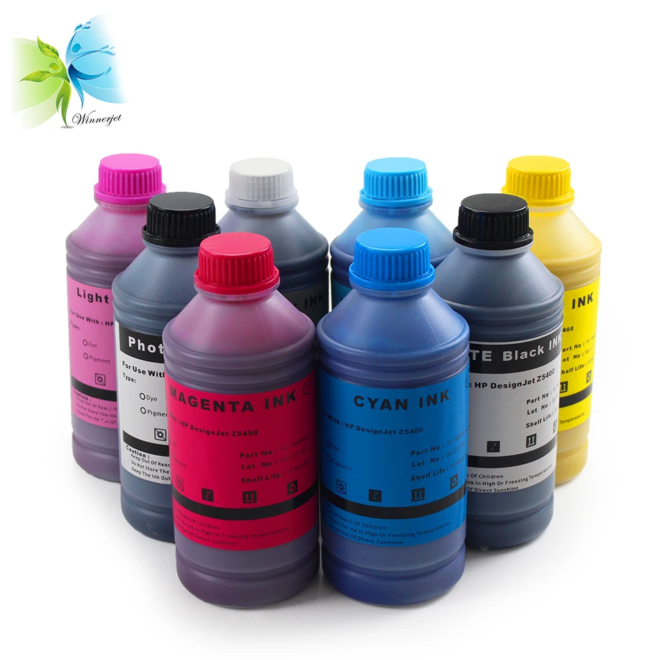 500ml 8 Colors Water Based Pigment Ink Refill For HP 772 Designjet Z5400 Printer | Компьютеры и офис
