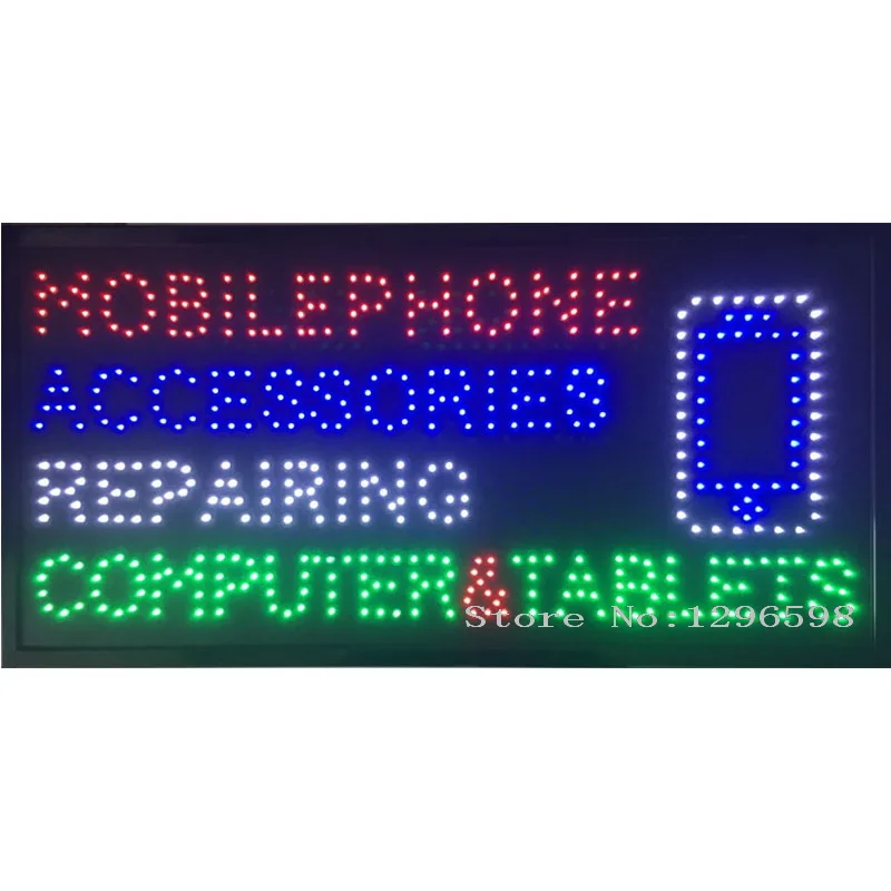 

CHENXI New Arriving Mobile Phone Accessories Repairing Computer&Tablets Business Shop Sign of Led Indoor 80 X 40CM No Animation