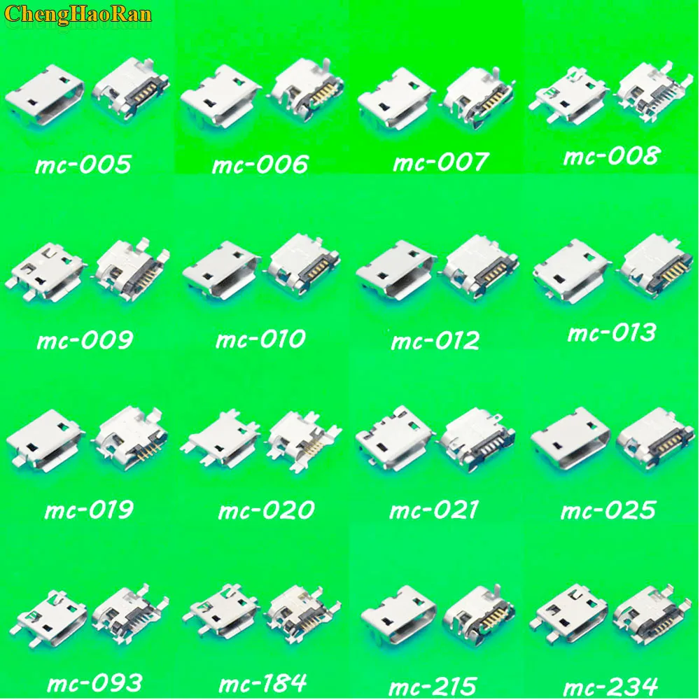 ChengHaoRan 16 моделей шт. 80 смешанный SMD DIP V8 порт для зарядки штекер передачи данных