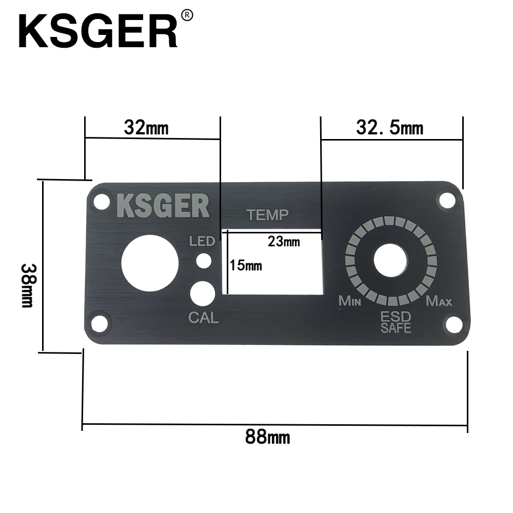 KSGER алюминиевый черный корпус чехол для T12 STC LED контроллер температуры DIY наборы