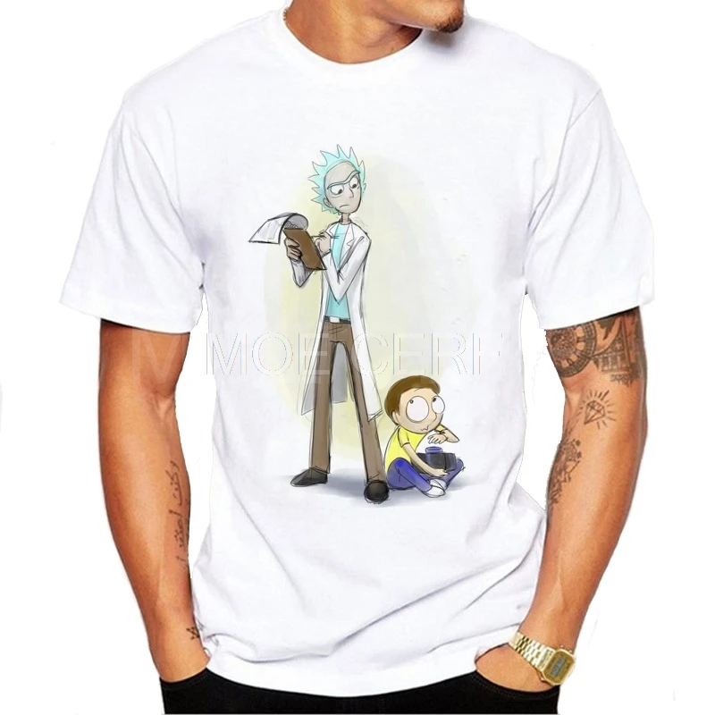 Рождественская футболка Rick and Morty, новинка года, аниме стиль, 3D футболка с круглым вырезом и короткими рукавами, футболка для поклонников, Рик Морти, s D5-4