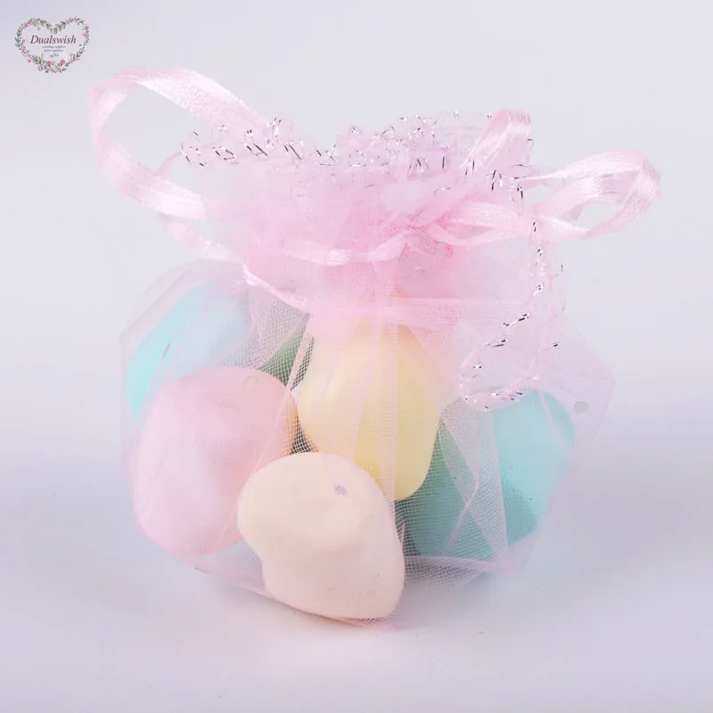 

100 шт./лот свадебные мешки для конфет, однотонные Подарочные мешки из органзы, свадебные сувениры и подарки, украшения для дня рождения, Детские мешки для конфет