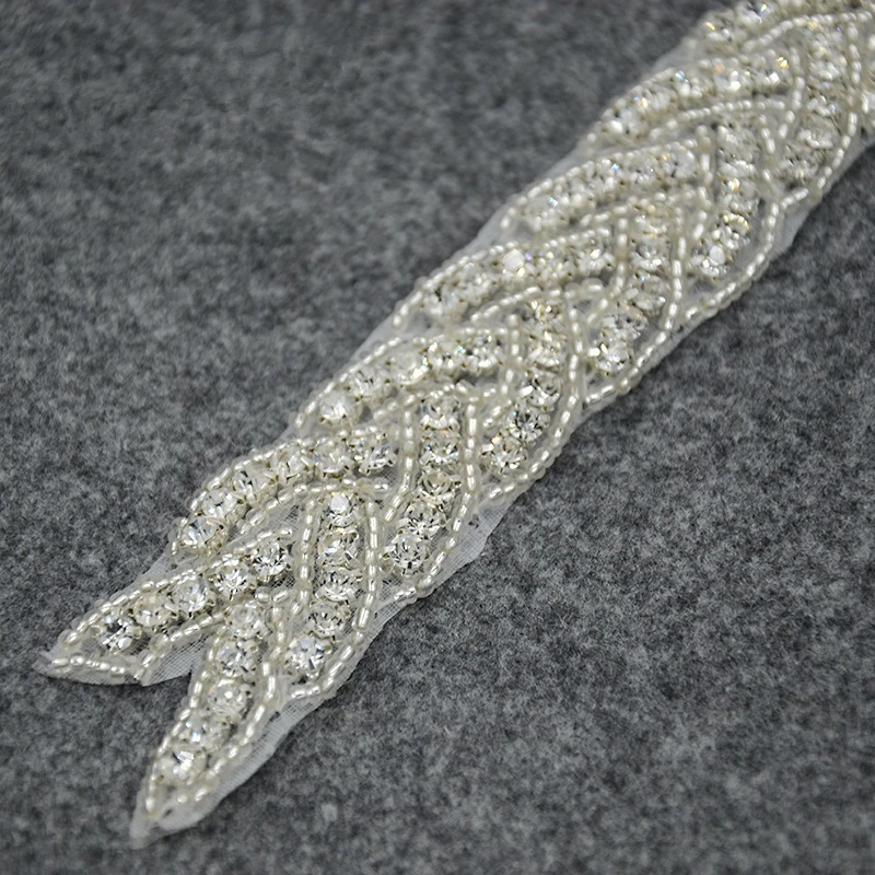 Железные на кристаллах Свадебные бисером патч стразы аппликация отделка для